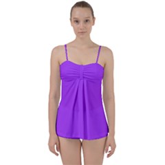 Daffodil Purple	 - 	babydoll Tankini Set by ColorfulSwimWear