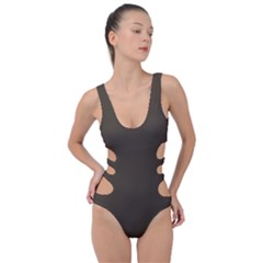 Dark Mocha	 - 	side Cut Out Swimsuit by ColorfulSwimWear