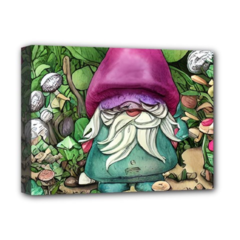 Charm Toadstool Necromancy Magician Conjuration Sorcery Spell Mojo Chanterelle Deluxe Canvas 16  X 12  (stretched)  by GardenOfOphir