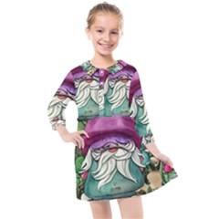 Charm Toadstool Necromancy Magician Conjuration Sorcery Spell Mojo Chanterelle Kids  Quarter Sleeve Shirt Dress by GardenOfOphir