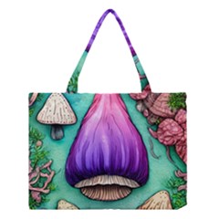 Veil Presto Psilocybin Superstition Agaric Trick Button Mushroom Sciopticon Diablerie Voodoo Fairy Medium Tote Bag by GardenOfOphir