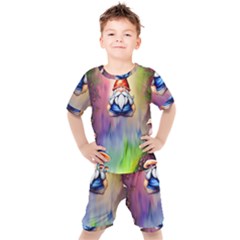 Thaumaturgy Magically Prestidigitation Sleight Of Hand Fly Agaric Abracadabra Kids  Tee And Shorts Set by GardenOfOphir