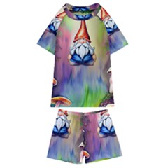 Thaumaturgy Magically Prestidigitation Sleight Of Hand Fly Agaric Abracadabra Kids  Swim Tee And Shorts Set by GardenOfOphir