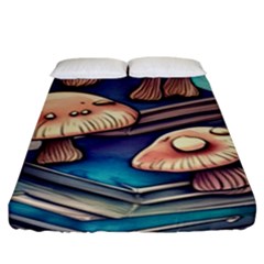 Mushroom Cloud Legerdemain Portobello Warlock Fitted Sheet (king Size) by GardenOfOphir