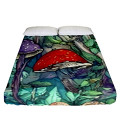 Necromancy Mushroom Fitted Sheet (Queen Size)