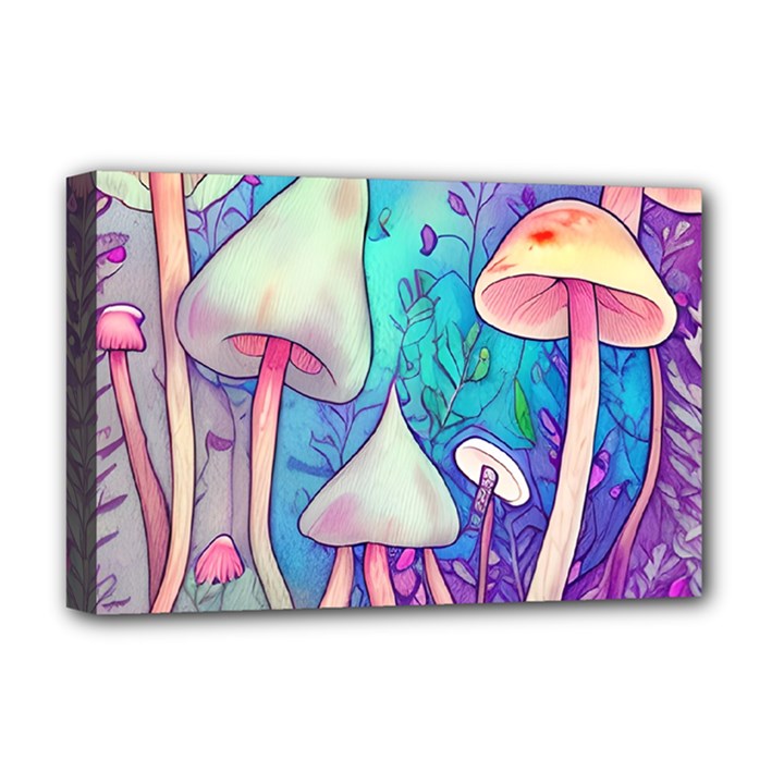 Magician s Charm Mushroom Deluxe Canvas 18  x 12  (Stretched)