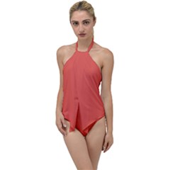 Fire Opal Red	 - 	go With The Flow One Piece Swimsuit by ColorfulSwimWear