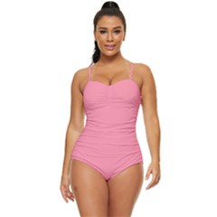 Miller Pink	 - 	retro Full Coverage Swimsuit by ColorfulSwimWear