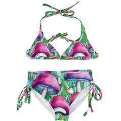 Charmed Toadstool Kids  Classic Bikini Set by GardenOfOphir