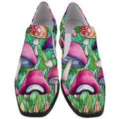 Charmed Toadstool Women Slip On Heel Loafers by GardenOfOphir