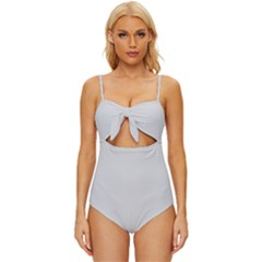 Pearl River Grey	 - 	Knot Front One-Piece Swimsuit