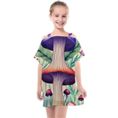 Magician s Conjuration Design Kids  One Piece Chiffon Dress