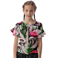 Glamour Enchantment Design Kids  Cut Out Flutter Sleeves by GardenOfOphir