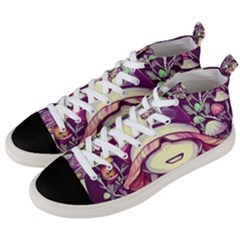 Toadstool Charm For Necromancy And Conjuration Men s Mid-top Canvas Sneakers by GardenOfOphir