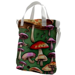 Glamour Mushroom For Enchantment And Bewitchment Canvas Messenger Bag by GardenOfOphir