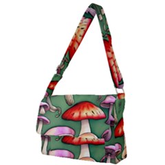 Glamour Mushroom For Enchantment And Bewitchment Full Print Messenger Bag (l) by GardenOfOphir