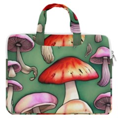 Glamour Mushroom For Enchantment And Bewitchment Macbook Pro 13  Double Pocket Laptop Bag by GardenOfOphir