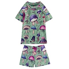 Presto Mushroom For Prestidigitation And Legerdemain Kids  Swim Tee And Shorts Set by GardenOfOphir