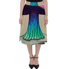 Forest Fairycore Mushroom Classic Midi Skirt by GardenOfOphir