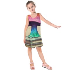 Forest Fairycore Mushroom Kids  Sleeveless Dress