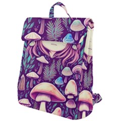 Fairy Mushroom Illustration Design Flap Top Backpack by GardenOfOphir