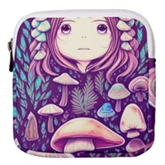 Fairy Mushroom Illustration Design Mini Square Pouch by GardenOfOphir