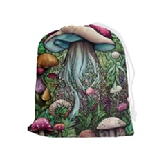 Craft Mushroom Drawstring Pouch (xl) by GardenOfOphir