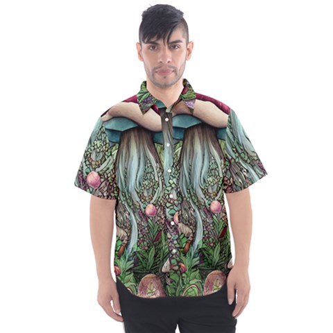 Craft Mushroom Men s Short Sleeve Shirt by GardenOfOphir