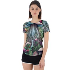 Craft Mushroom Back Cut Out Sport Tee by GardenOfOphir