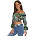 Craft Mushroom Long Sleeve Crinkled Weave Crop Top View2