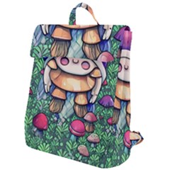 Foraging Natural Fairy Mushroom Craft Flap Top Backpack by GardenOfOphir