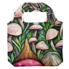 Flowery Garden Nature Woodsy Mushroom Premium Foldable Grocery Recycle Bag by GardenOfOphir