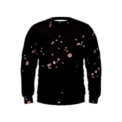 Abstract Rose Gold Glitter Background Kids  Sweatshirt by artworkshop