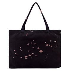 Abstract Rose Gold Glitter Background Zipper Medium Tote Bag by artworkshop