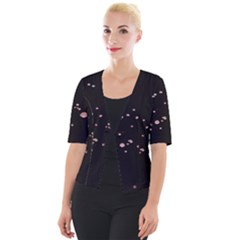 Abstract Rose Gold Glitter Background Cropped Button Cardigan by artworkshop