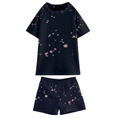Abstract Rose Gold Glitter Background Kids  Swim Tee And Shorts Set