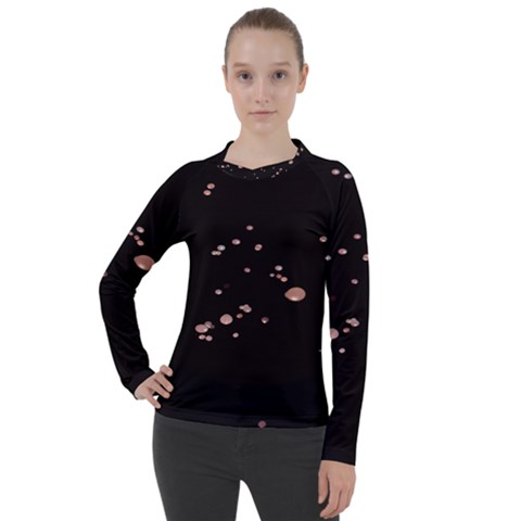 Abstract Rose Gold Glitter Background Women s Pique Long Sleeve Tee by artworkshop