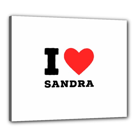 I Love Sandra Canvas 24  X 20  (stretched) by ilovewhateva