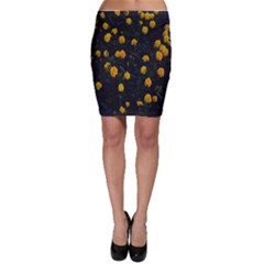 Bloomed Yellow Petaled Flower Plants Bodycon Skirt by artworkshop