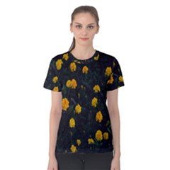 Bloomed Yellow Petaled Flower Plants Women s Cotton Tee