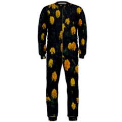 Bloomed Yellow Petaled Flower Plants Onepiece Jumpsuit (men)