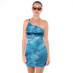 Blue Water Speech Therapy One Soulder Bodycon Dress by artworkshop