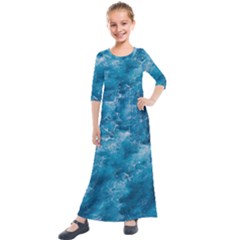 Blue Water Speech Therapy Kids  Quarter Sleeve Maxi Dress by artworkshop