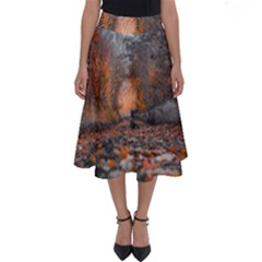 Breathe In Nature Background Perfect Length Midi Skirt