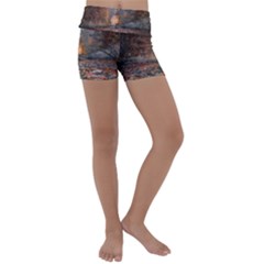 Breathe In Nature Background Kids  Lightweight Velour Yoga Shorts by artworkshop