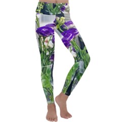 Cute Flower Wallpaper Kids  Lightweight Velour Classic Yoga Leggings by artworkshop