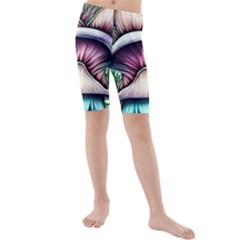 Witchy Forresty Goblincore Fairytale Mushroom Kids  Mid Length Swim Shorts