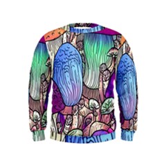 Forest Mushroom Kids  Sweatshirt by GardenOfOphir