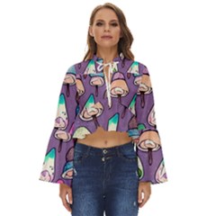 Foraging For Mushrooms Boho Long Bell Sleeve Top