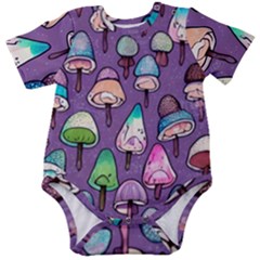 Foraging For Mushrooms Baby Short Sleeve Bodysuit by GardenOfOphir